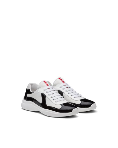 prada black white shoes|black and white Prada sneakers.